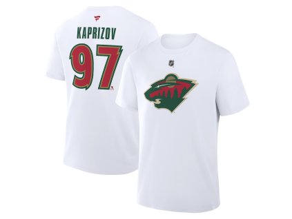 Pánské tričko Minnesota Wild NHL Kirill Kaprizov #97 25th Anniversary Alternate Authentic Stack Name & Number T-Shirt - White