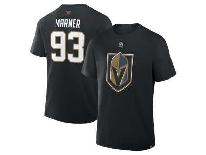 Pánské tričko Vegas Golden Knights NHL Mitch Marner #93 Authentic Stack Name & Number T-Shirt - Black