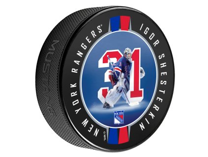 Puk New York Rangers NHL Breakout Ribbon - Igor Shesterkin