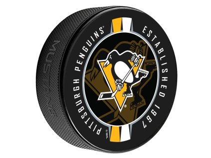 Puk Pittsburgh Penguins NHL Ribbon Printed