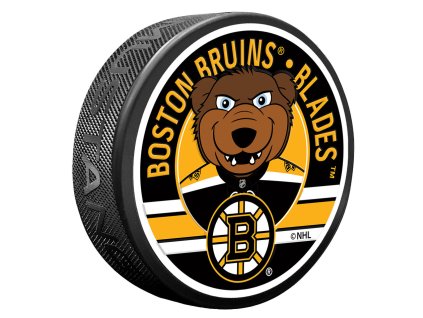 Puk Boston Bruins NHL Blades Mascot Textured Puck