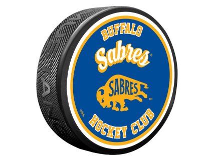 129656 puk buffalo sabres retro script