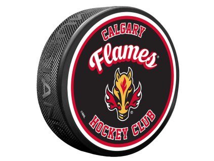 Puk Calgary Flames NHL Retro Script