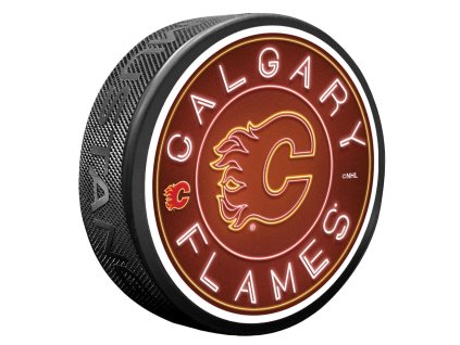 Puk Calgary Flames NHL Neon