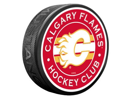 Puk Calgary Flames NHL Stripe Design