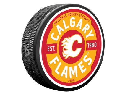 Puk Calgary Flames NHL Gear Textured Puck