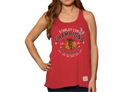 Dámsky top Chicago Blackhawks 2015 Stanley Cup Champions Relaxed Tank