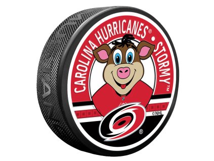 Puk Carolina Hurricanes NHL Stormy Mascot Textured Puck