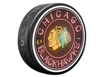 Puk Chicago Blackhawks NHL Neon