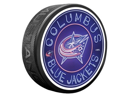 Puk Columbus Blue Jackets NHL Neon