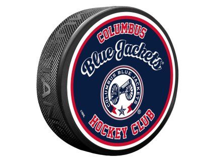 130046 puk columbus blue jackets retro script