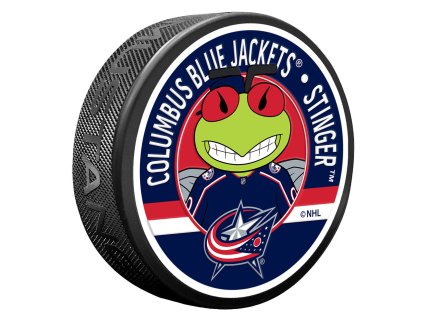 Puk Columbus Blue Jackets NHL Stinger Mascot Textured Puck