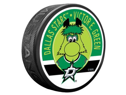 Puk Dallas Stars NHL Victor E. Green Mascot Textured Puck