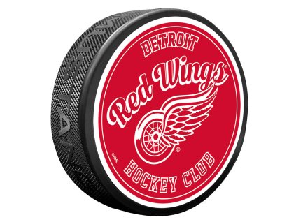 Puk Detroit Red Wings NHL Retro Script