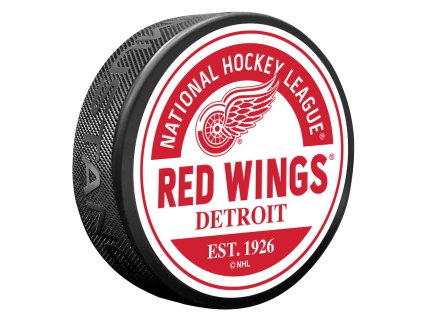 Puk Detroit Red Wings NHL Block Textured Puck