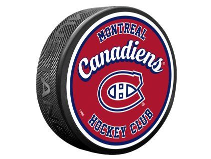 130583 puk montreal canadiens retro script