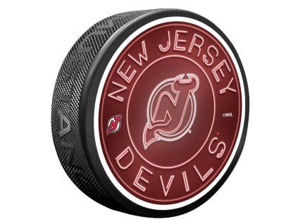 130691 puk new jersey devils nhl neon
