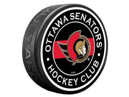 Puk Ottawa Senators NHL Striped Textured Puck