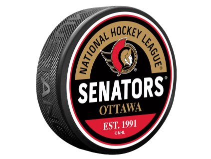 Puk Ottawa Senators NHL Block Textured Puck