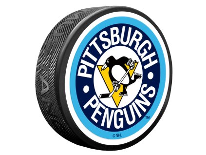 Puk Pittsburgh Penguins NHL Vintage Striped Textured Puck