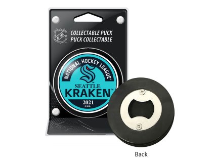 Puk Seattle Kraken NHL Block Puck Bottle Opener