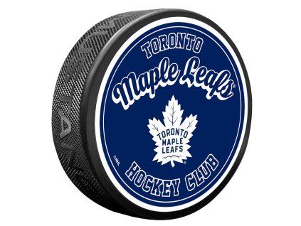 131366 puk toronto maple leafs retro script