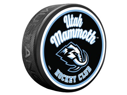 Puk Utah Mammoth NHL Retro Script