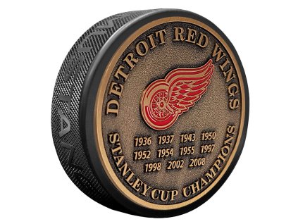 Puk Detroit Red Wings NHL Stanley Cup Years Gold Medallion