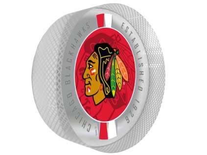 Puk Chicago Blackhawks NHL Crystal Ribbon