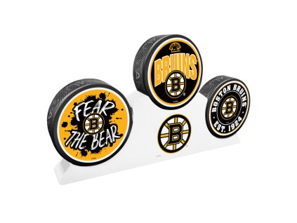 Puk Boston Bruins NHL 3 Puck Podium Set