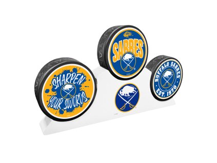 Puk Buffalo Sabres NHL 3 Puck Podium Set