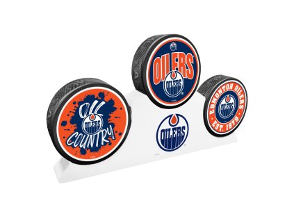 Puk Edmonton Oilers NHL 3 Puck Podium Set