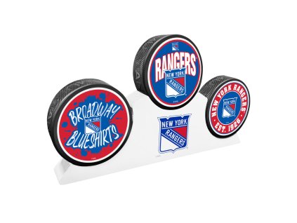 Puk New York Rangers NHL 3 Puck Podium Set