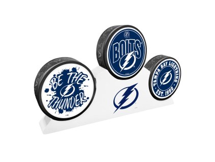 Puk Tampa Bay Lightning NHL 3 Puck Podium Set