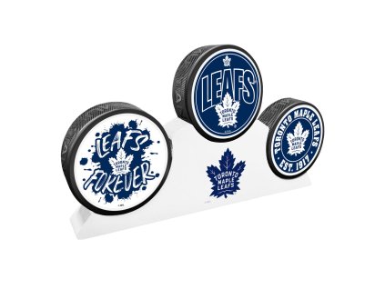 Puk Toronto Maple Leafs NHL 3 Puck Podium Set