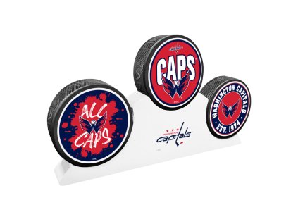 Puk Washington Capitals NHL 3 Puck Podium Set