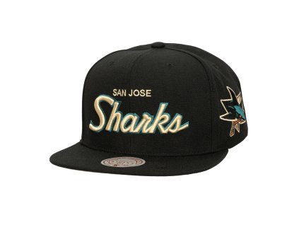 Pánská kšiltovka San Jose Sharks NHL Cream Script Snapback