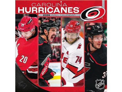Kalendář Carolina Hurricanes NHL 2026 Wall Calendar