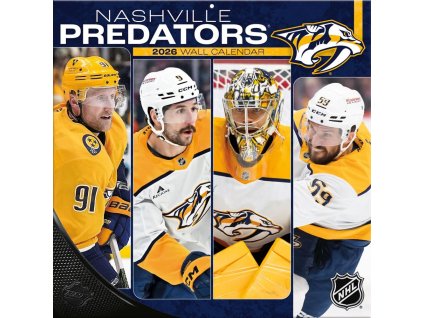 Kalendář Nashville Predators NHL 2026 Wall Calendar