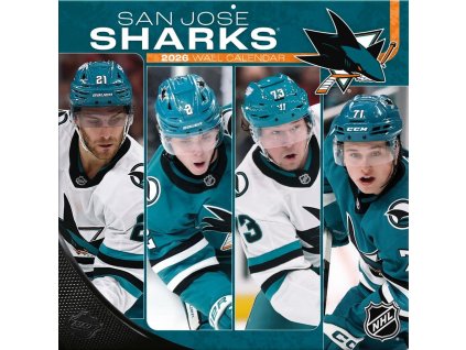Kalendář San Jose Sharks NHL 2026 Wall Calendar