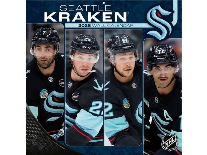 Kalendář Seattle Kraken NHL 2026 Wall Calendar
