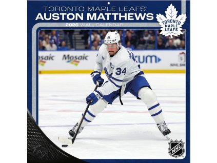 Kalendár Toronto Maple Leafs NHL Auston Matthews #34 2026 Wall Calendar