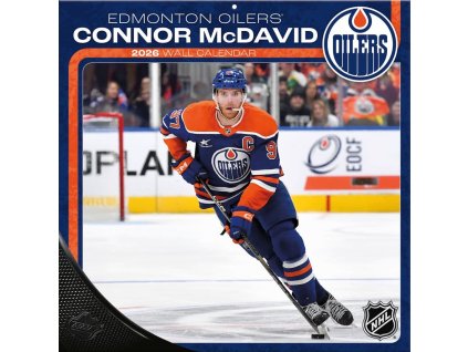 Kalendár Edmonton Oilers NHL Connor McDavid #97 2026 Wall Calendar