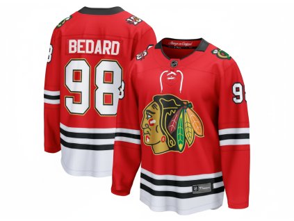 Pánský dres Connor Bedard #98 Chicago Blackhawks NHL Centennial Home Breakaway Jersey