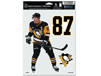 Samolepky Sidney Crosby Pittsburgh Penguins NHL Multi Use 3 Fan Pack Decal