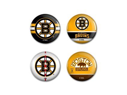 133367 sada placek boston bruins nhl button 4 pack