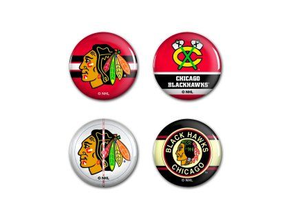 133373 sada placek chicago blackhawks nhl button 4 pack