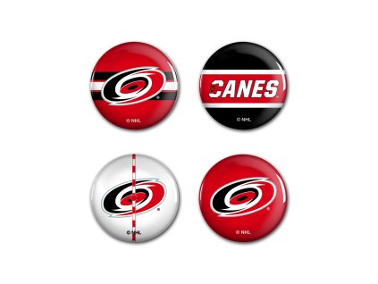Sada placek Carolina Hurricanes NHL Button 4 Pack