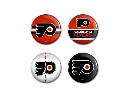 Sada odznakov Philadelphia Flyers NHL Button 4 Pack