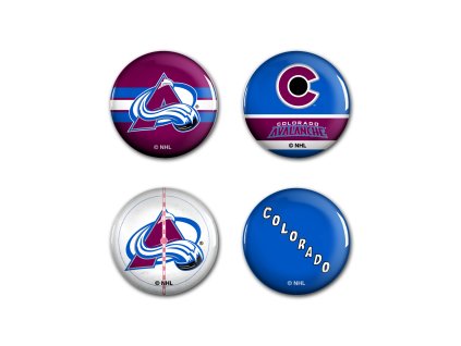 Súprava placiek Colorado Avalanche NHL Button 4 Pack